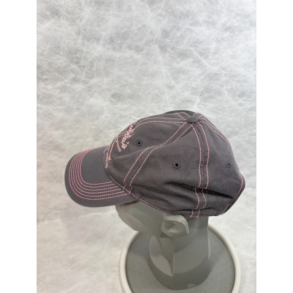 Cabelas Gray Pink‎ Embroidered Logo Baseball Cap Adjustable Hat Womens OSFM